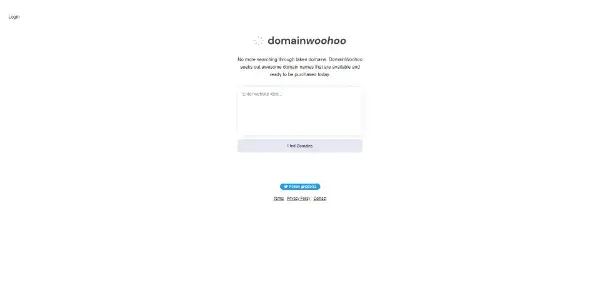 Screenshot of DomainWoohoo