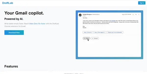 Screenshot of DraftLab