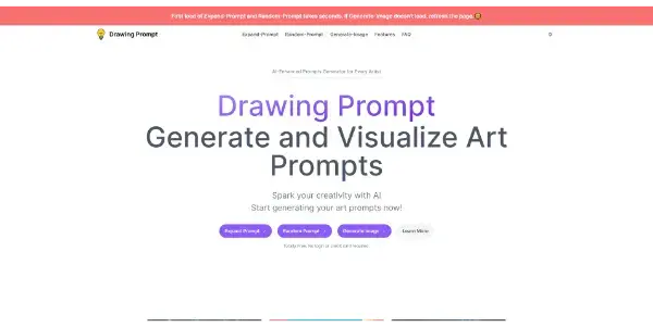 Screenshot of Drawing Prompt