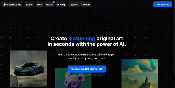 Screenshot of Dreamlike Art
