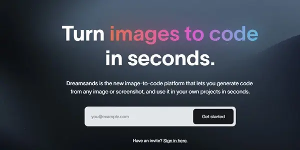 Screenshot of Dreamsands IO