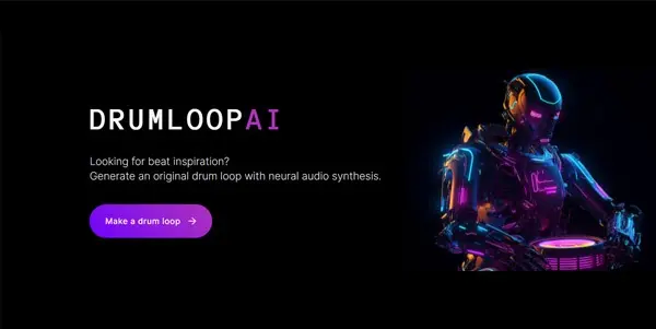 Screenshot of Drumloop AI