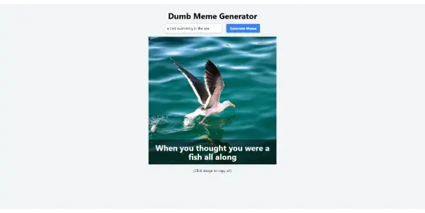 Screenshot of Dumb Meme Generator