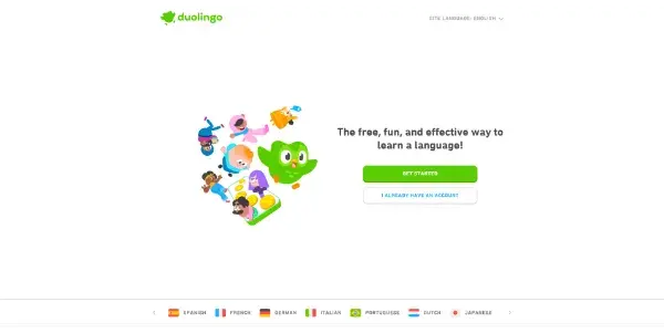 Screenshot of Duolingo