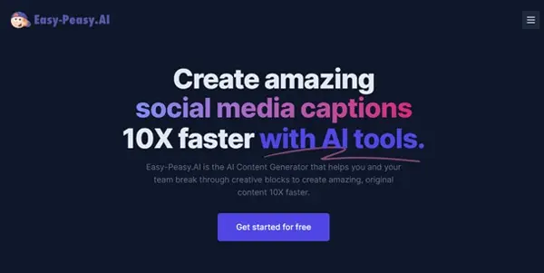 Screenshot of Easy-Peasy AI