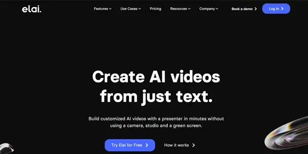 Screenshot of Elai IO