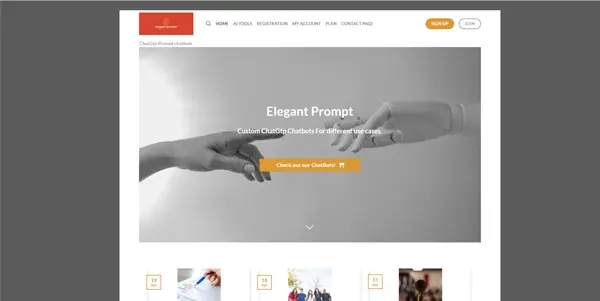 Screenshot of ElegantPrompt