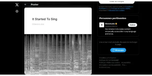 Screenshot of ElevenLabs Music