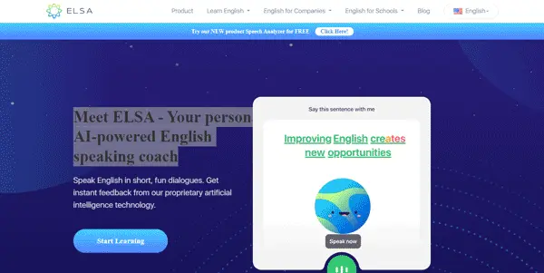 Screenshot of Elsa Speak