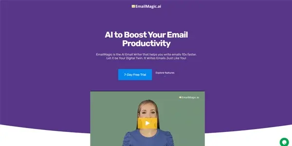 Screenshot of EmailMagic AI