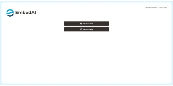 Screenshot of EmbedAI