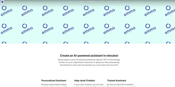 Screenshot of Emma AI