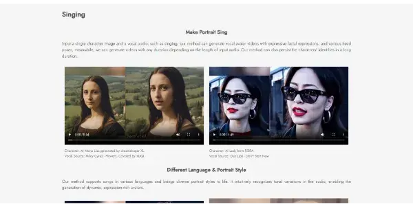 Screenshot of Emote Portrait Alive (EMO)