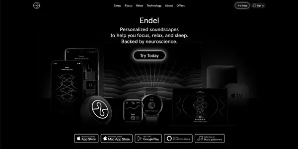 Screenshot of Endel