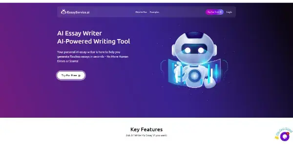 Screenshot of EssayService AI