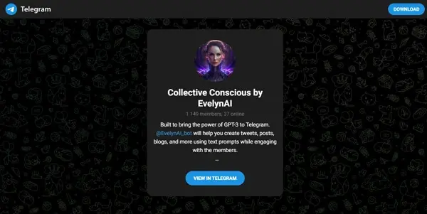 Screenshot of EvelynAI