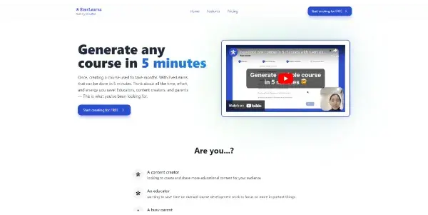 Screenshot of EverLearns