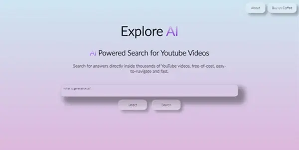 Screenshot of Explore AI