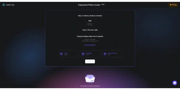 Screenshot of Expressive Photo Avatar