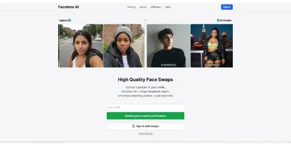 Screenshot of Facelens