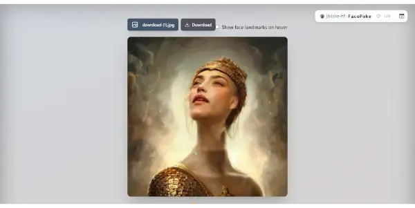 Screenshot of FacePoke