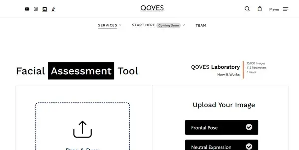 Screenshot of Facial Assessment Tool