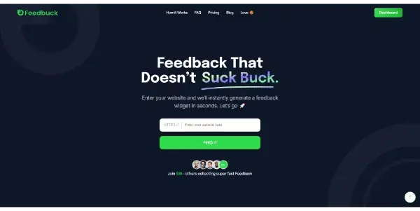 Screenshot of Feedbuck AI