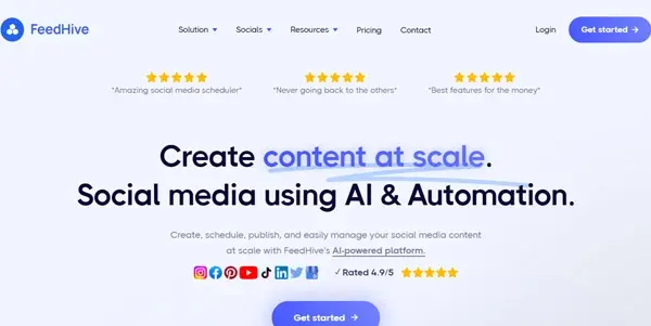 Screenshot of FeedHive