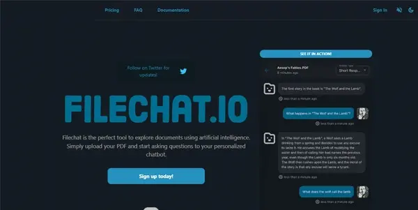 Screenshot of Filechat IO