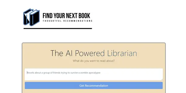 Screenshot of Find Your Next Book