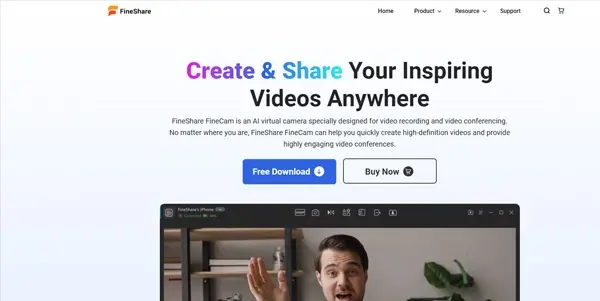 Screenshot of Fineshare FineCam