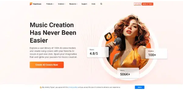Screenshot of Fineshare Singify
