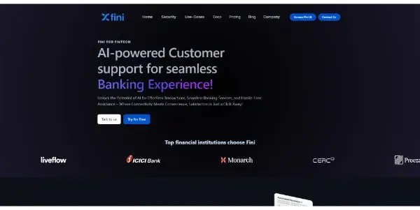 Screenshot of Fini AI
