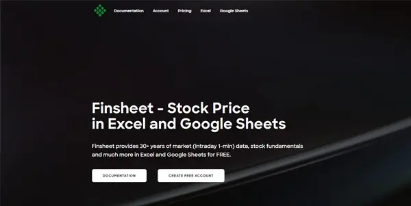 Screenshot of Finsheet