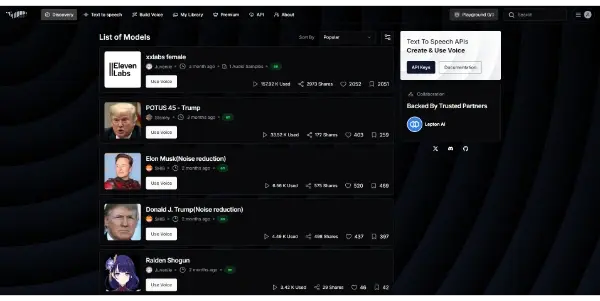 Screenshot of Fish Audio