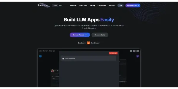 Screenshot of FlowiseAI