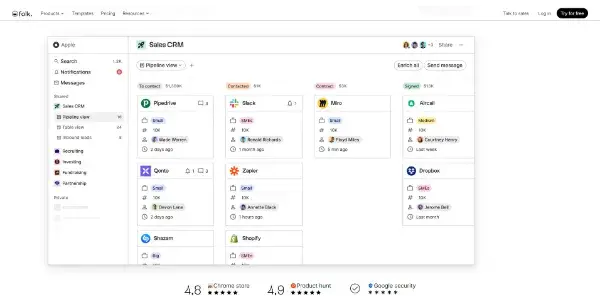 Screenshot of Folk AI