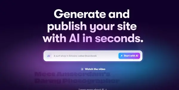Screenshot of Framer AI
