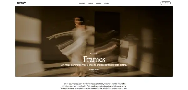 Screenshot of Frames By Runway
