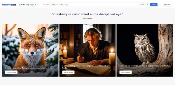 Screenshot of Freepik