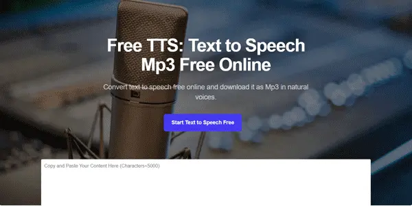 Screenshot of FreeTTS