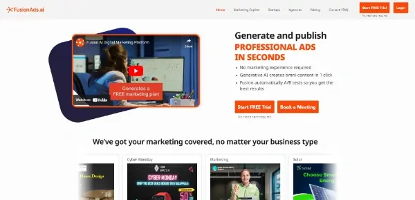 Screenshot of FusionAds.ai
