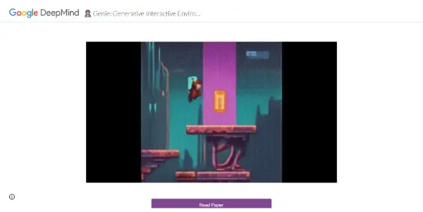 Screenshot of Genie by Deepmind