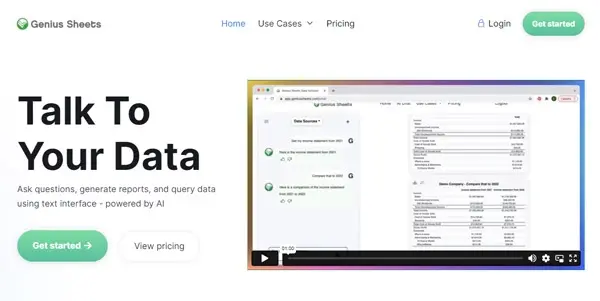 Screenshot of Genius Sheets