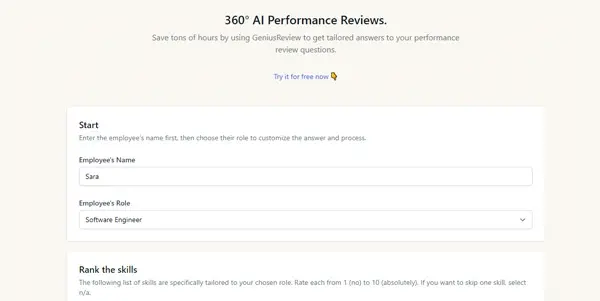 Screenshot of GeniusReview