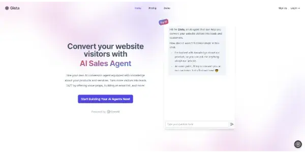 Screenshot of Gista