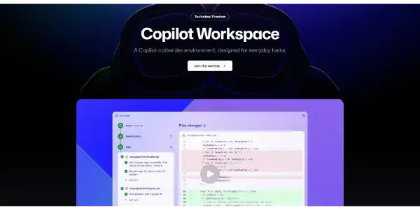 Screenshot of GitHub Copilot Workspace