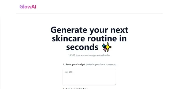 Screenshot of Glow AI