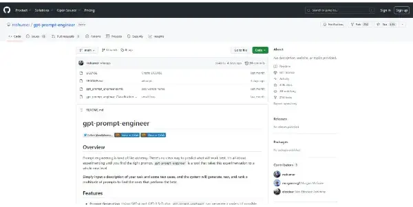 Screenshot of GPT Prompt Engineer
