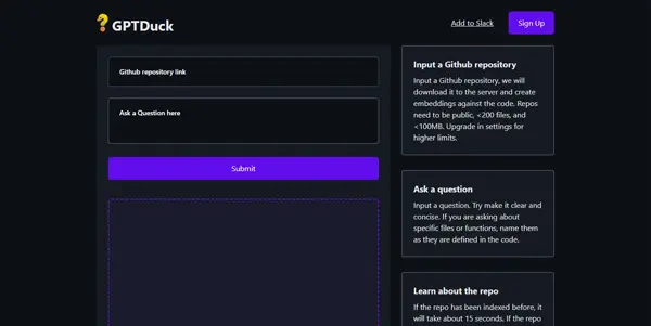 Screenshot of GPTDuck